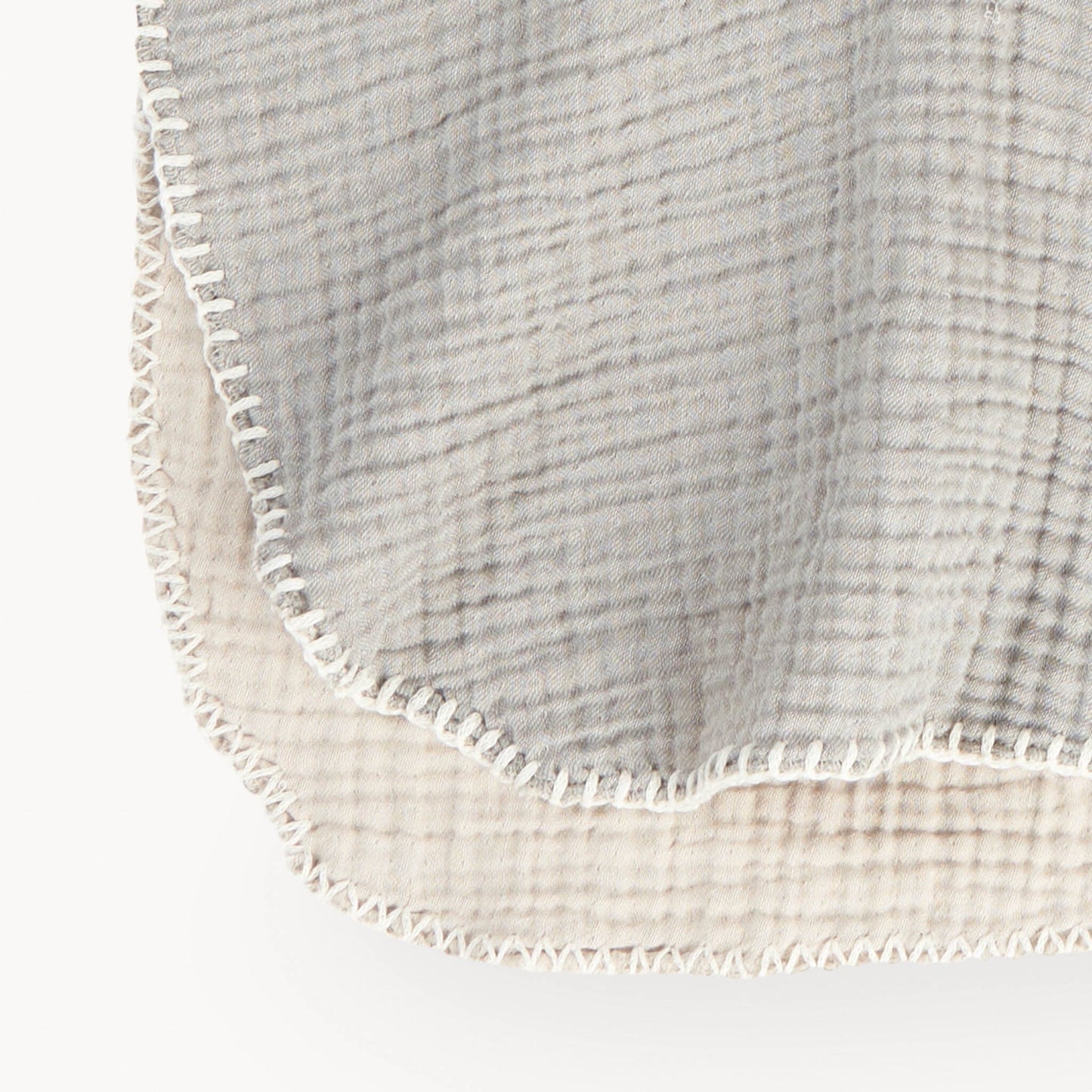 CRINKLE KIDS PONCHO - MOSS/BEIGE