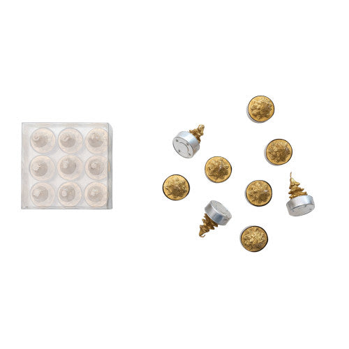 GOLD TREE TEALIGHTS