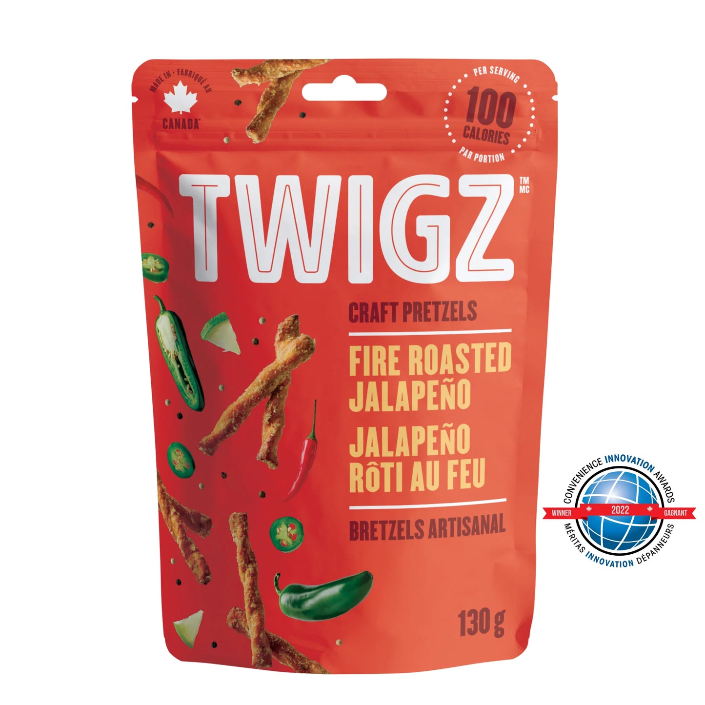 FIRE ROASTED JALAPEÑO TWIGZ PRETZELS