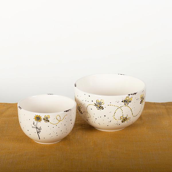 CERAMIC BEE BOWLS