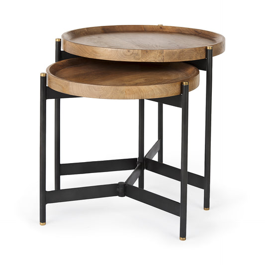 LOUISA MANGO WOOD SIDE TABLES