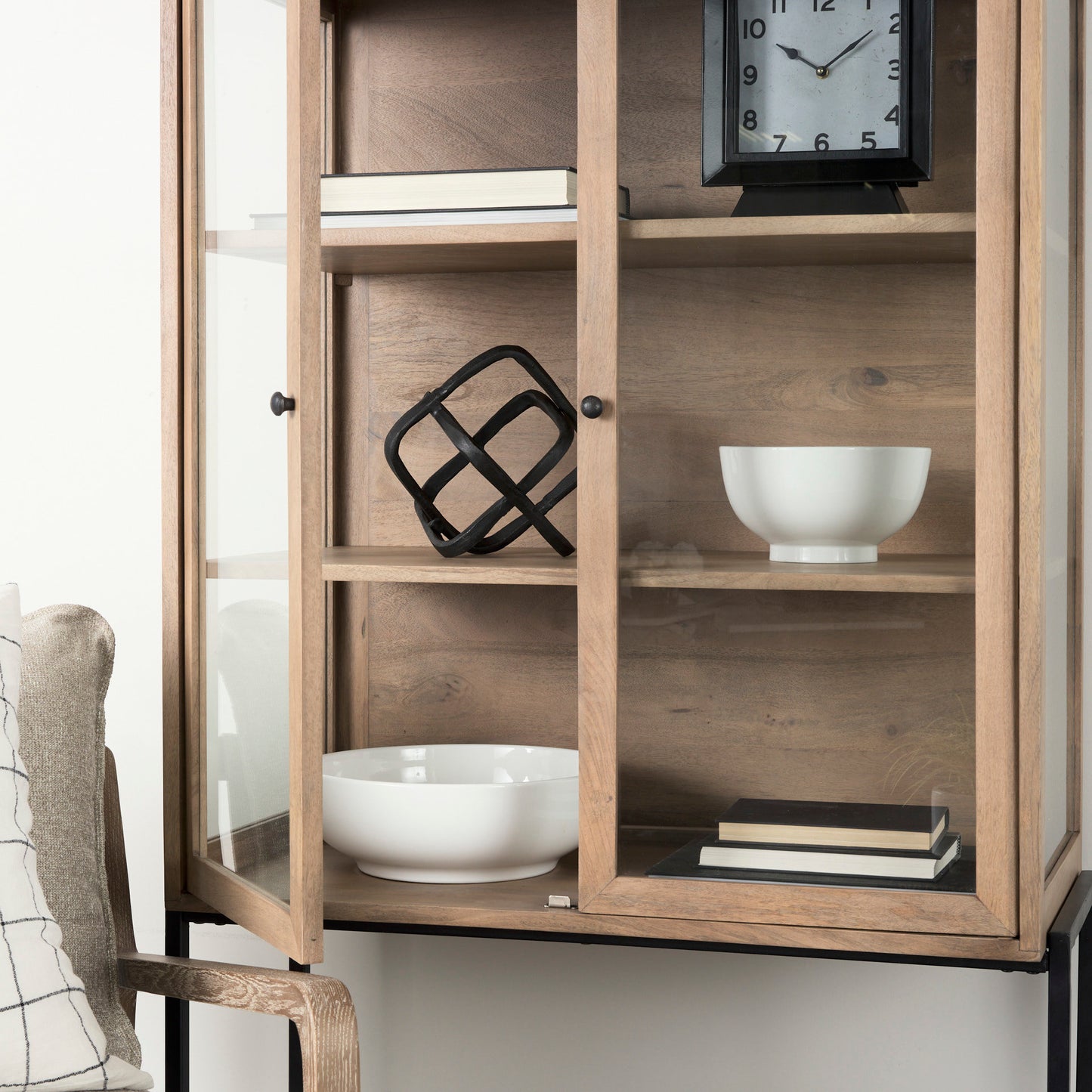 ARELIUS GLASS DOOR DISPLAY CABINET
