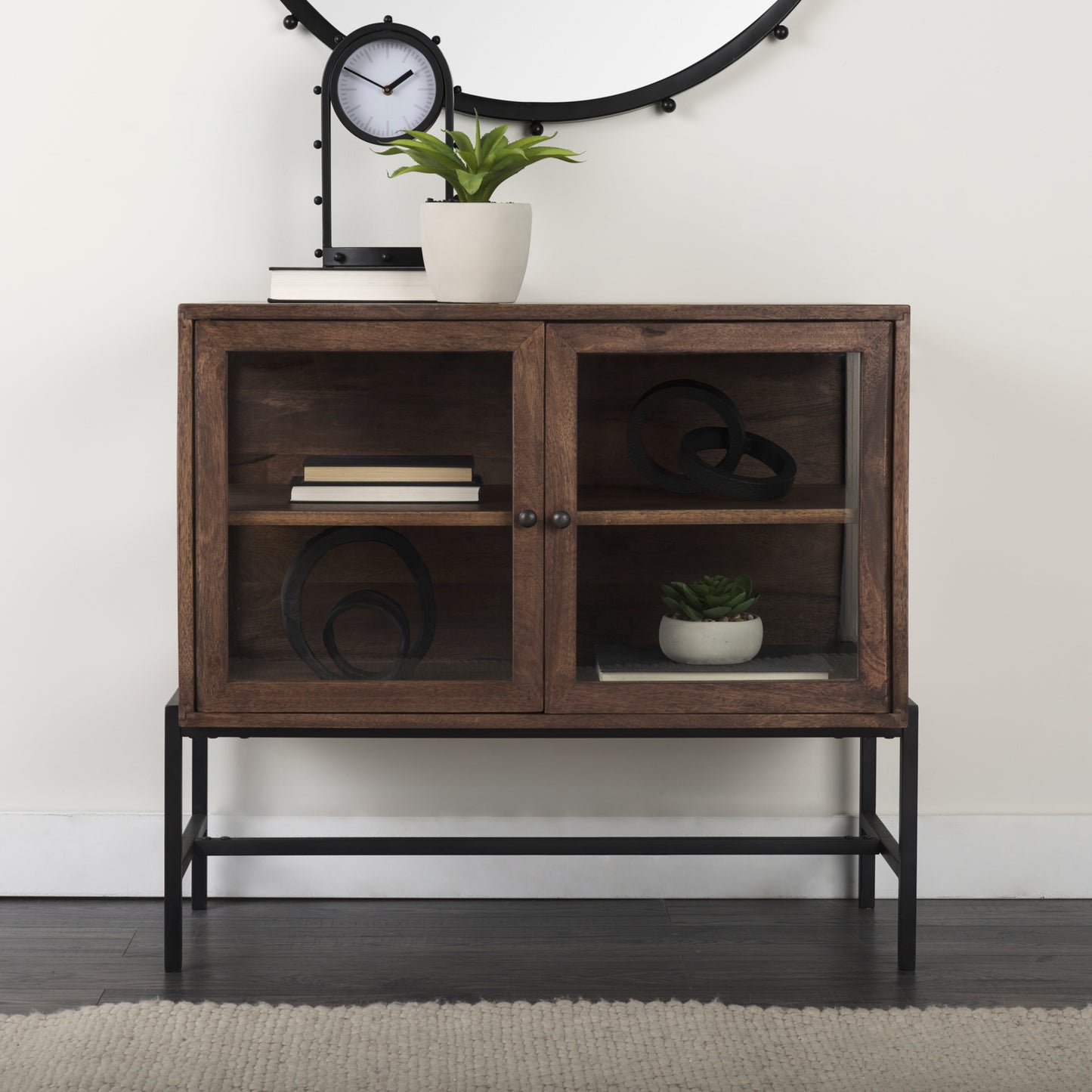 ARELIUS GLASS DOOR ACCENT CABINET
