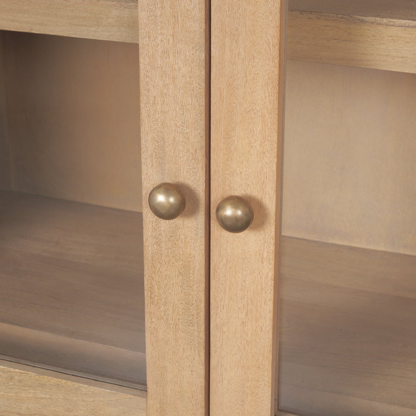 SURI LIGHT BROWN WOOD ARCHED CABINET