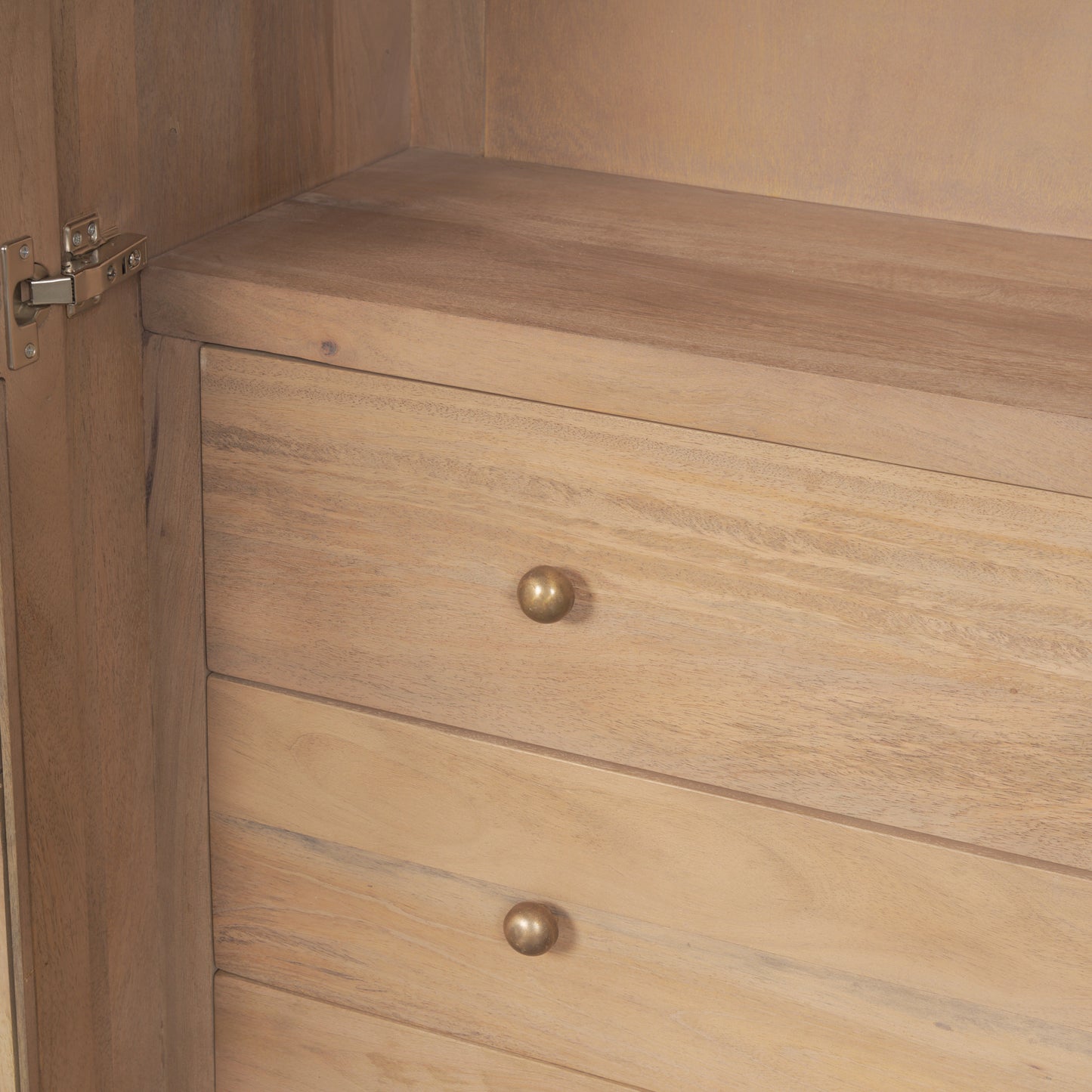 SURI LIGHT BROWN WOOD ARCHED CABINET