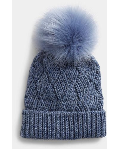 FAUX FUR POM BEANIE
