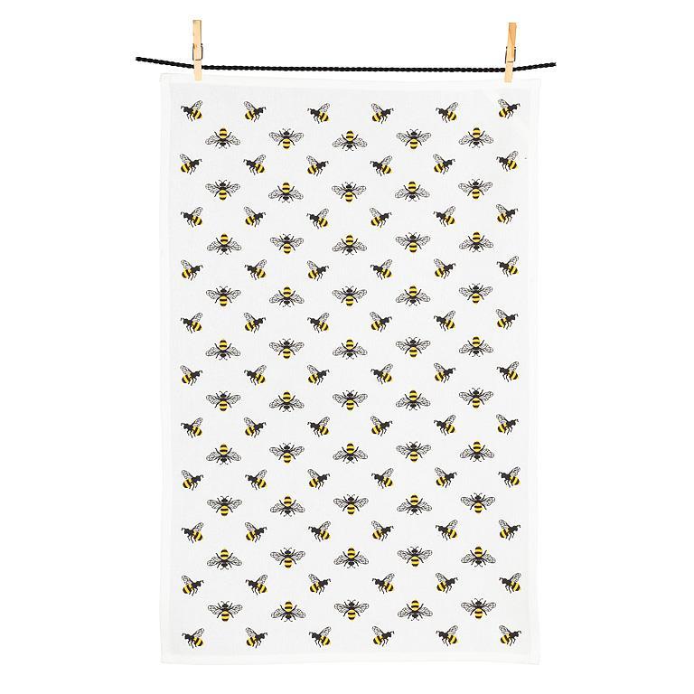 BEE KITCHEN TOWEL & SWEDISH DISHCLOTH SET