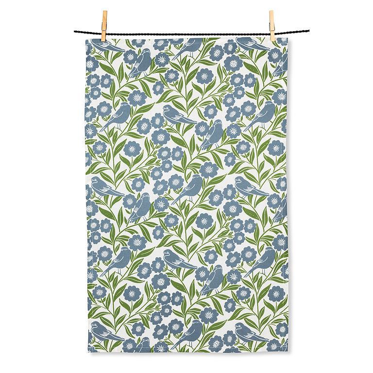 FLORAL KITCHEN TOWEL & SWEDISH DISHCLOTH SET