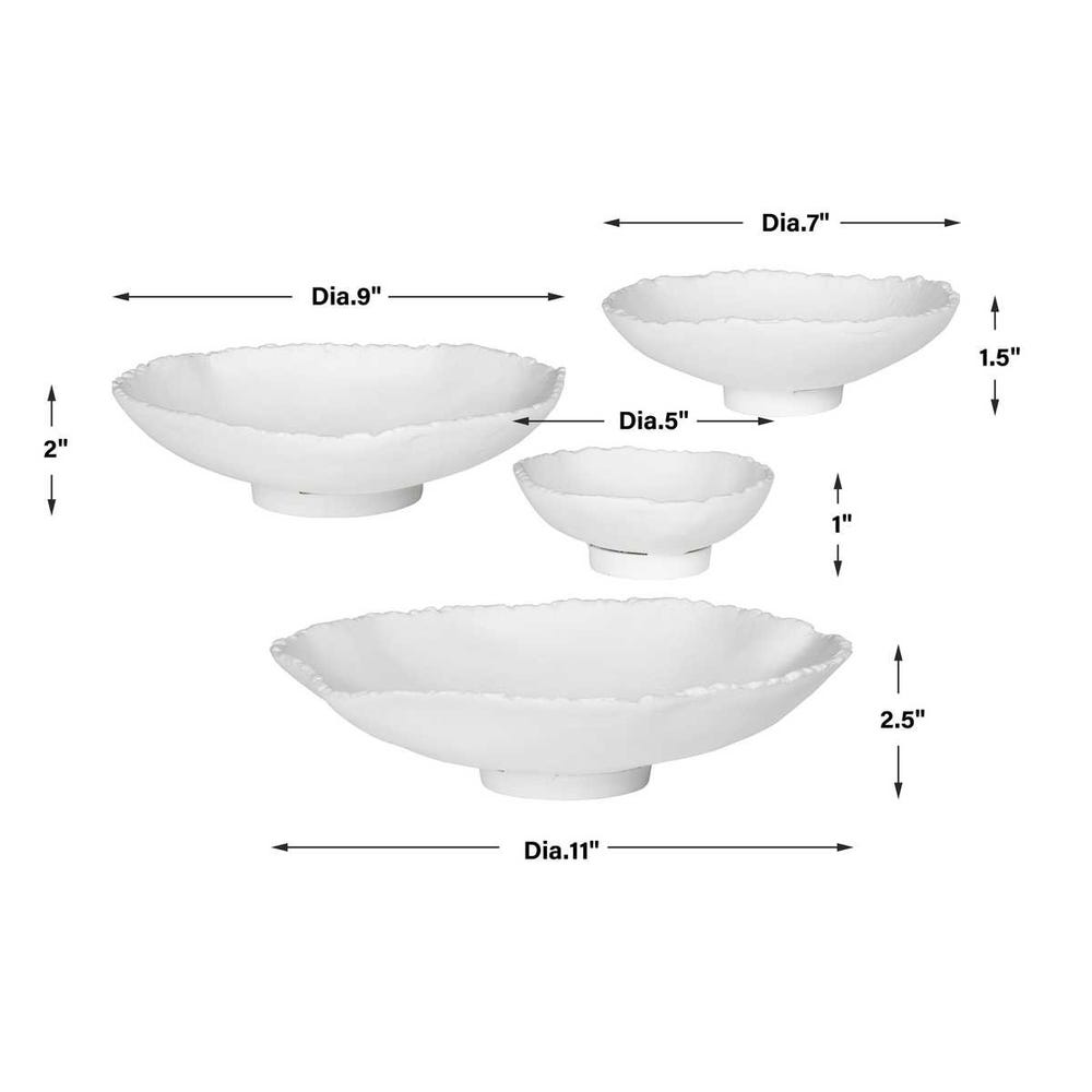 LUCKY COINS METAL WALL DECOR - WHITE S/4