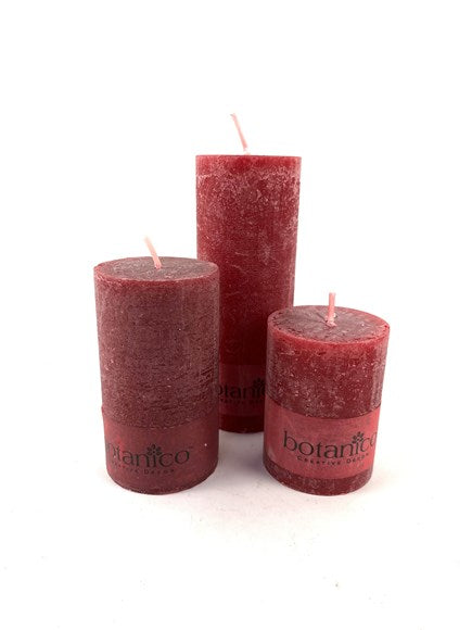 WINE RED PILLAR CANDLE