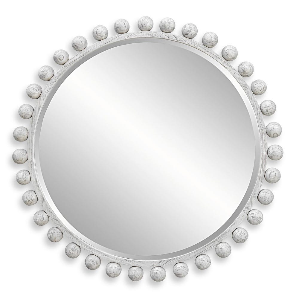 CYRA ROUND MIRROR - RUSTIC IVORY