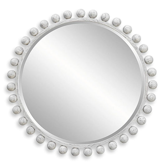 CYRA ROUND MIRROR - RUSTIC IVORY