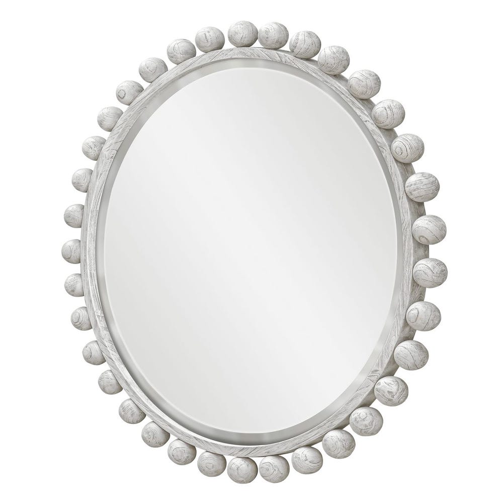 CYRA ROUND MIRROR - RUSTIC IVORY