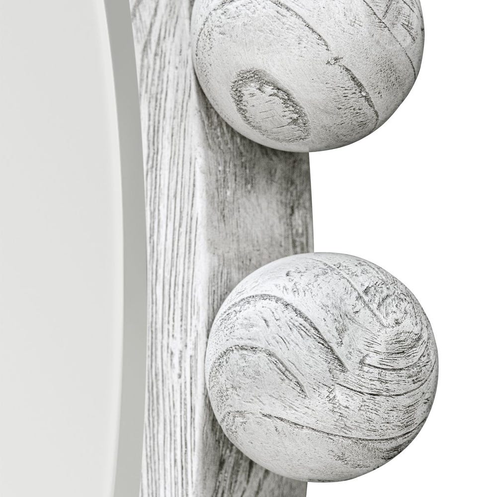 CYRA ROUND MIRROR - RUSTIC IVORY