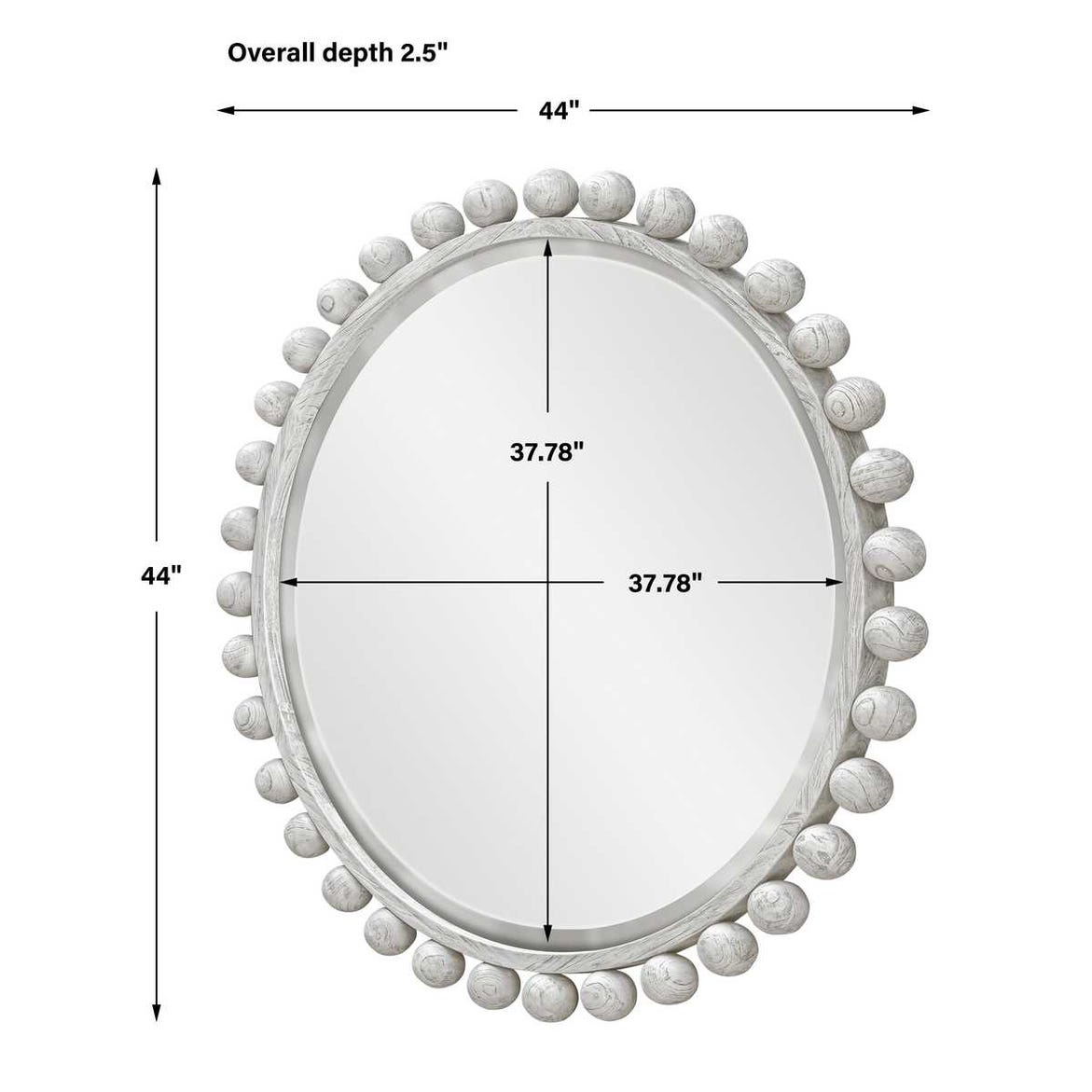CYRA ROUND MIRROR - RUSTIC IVORY
