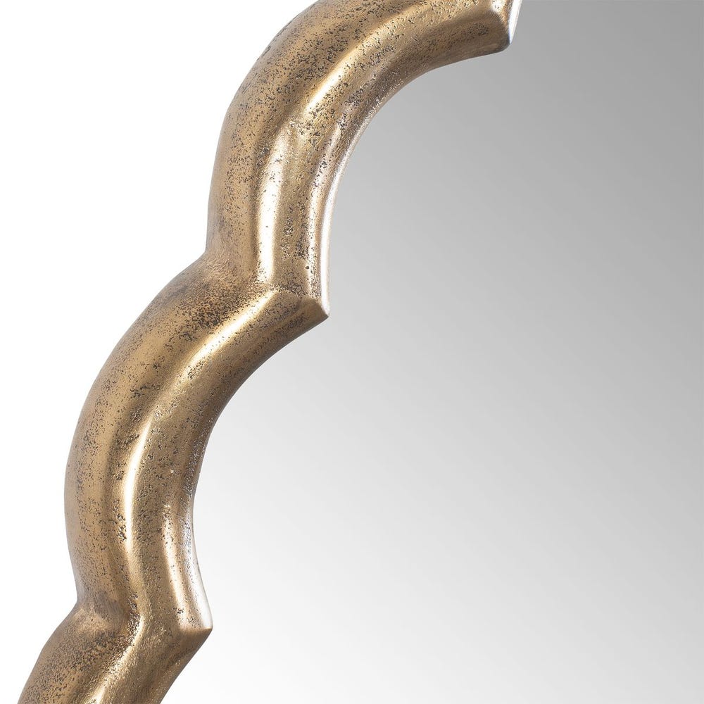 CERRITO ROUND MIRROR - ANTIQUE BRASS