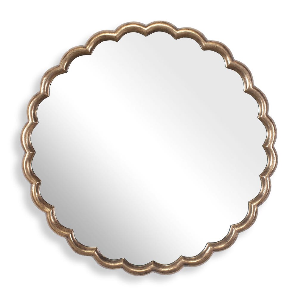 CERRITO ROUND MIRROR - ANTIQUE BRASS
