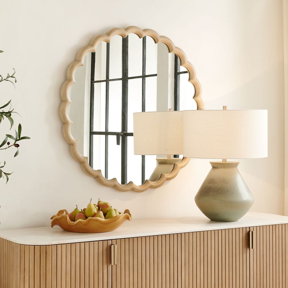 CERRITO ROUND MIRROR - BURNISHED IVORY