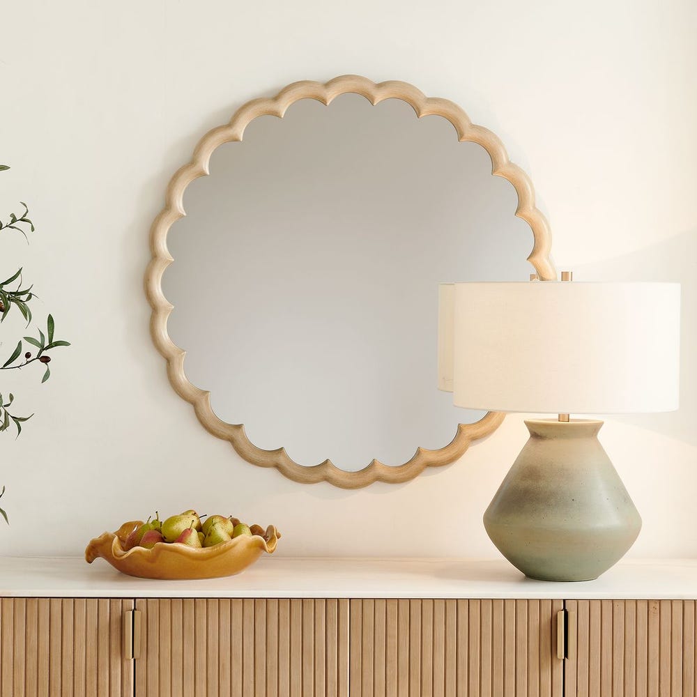 CERRITO ROUND MIRROR - BURNISHED IVORY