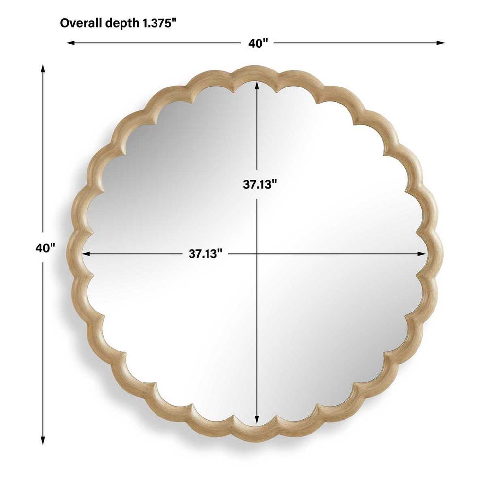 CERRITO ROUND MIRROR - BURNISHED IVORY