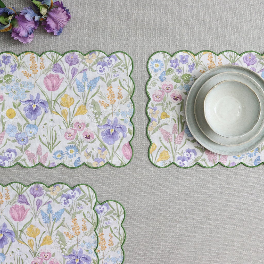 SPRING FLORAL PLACEMAT S/4