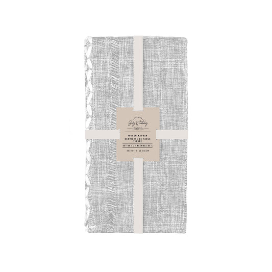 ALOF GREY NAPKIN SET S/4
