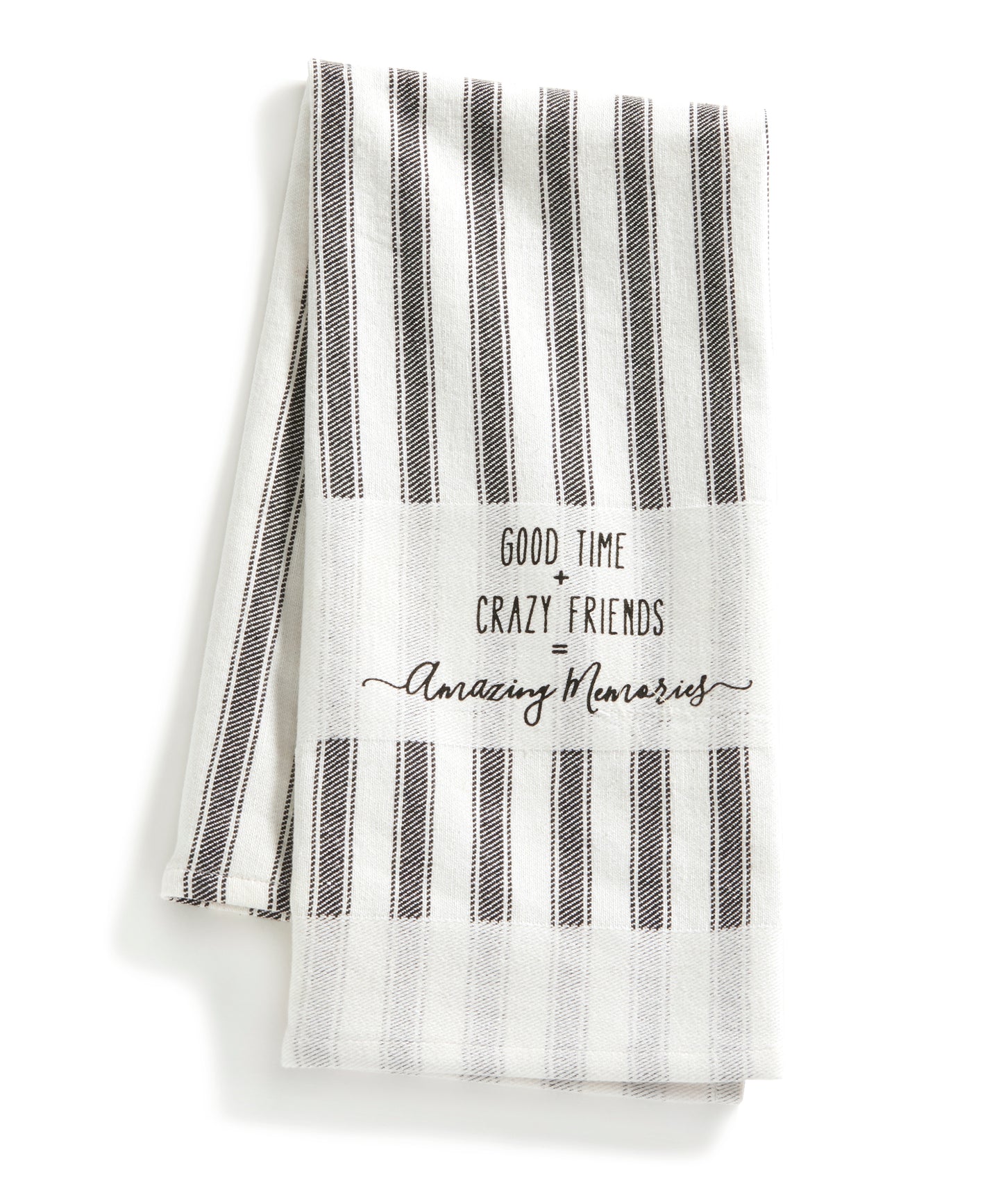 WHITE AND BLACK TEA TOWEL