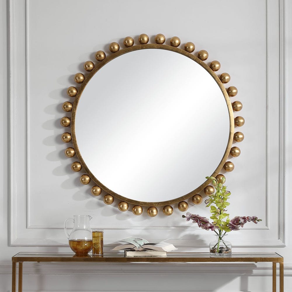 CYRA ROUND MIRROR - GOLD