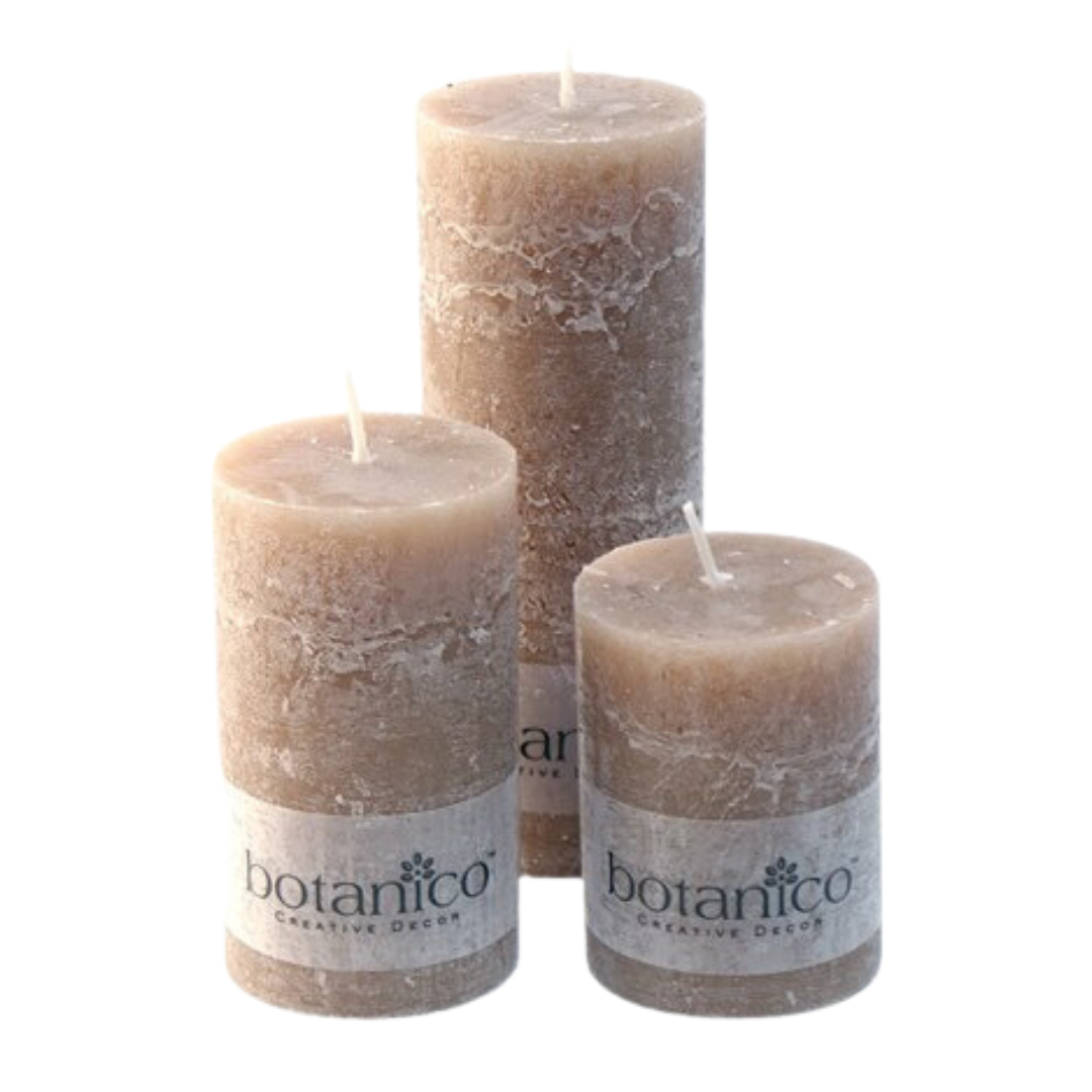 BEIGE PILLAR CANDLE