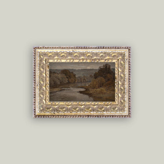 AUTUMN RIVER FRAMED ANTIQUE ART