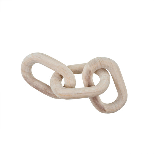 WHITE WOODEN CHAINLINKS