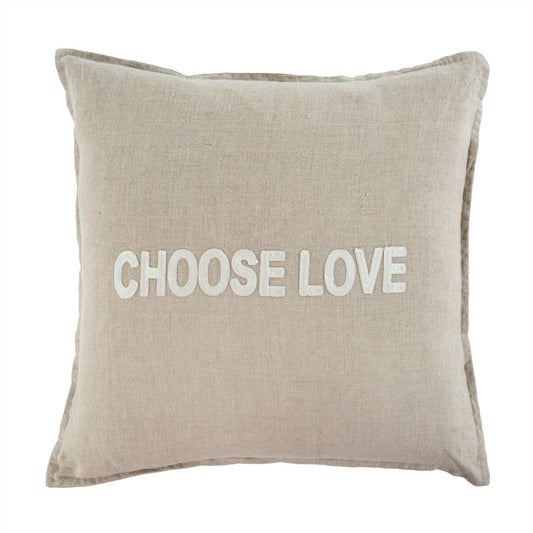 20 X 20 CHOOSE LOVE LINEN PILLOW