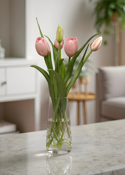 16" FRESH TOUCH PINK TULIPS