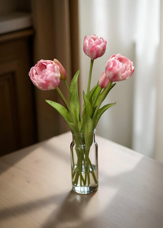 15" COTTON CANDY PINK PEONY TULIP BUNDLE