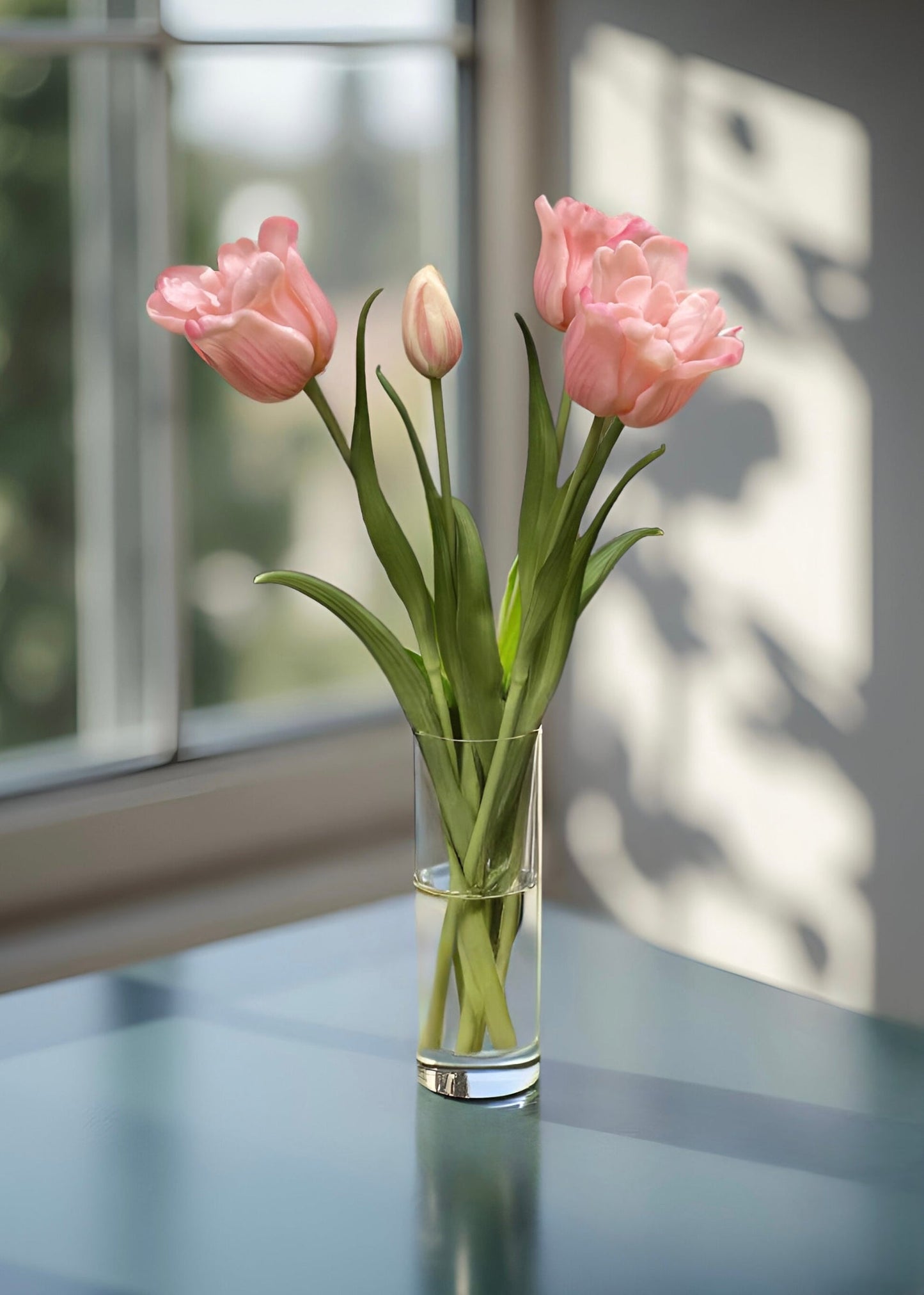 PINK RUFFLED TULIP BUNDLE 18"