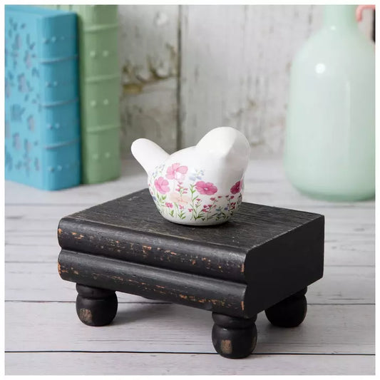 SMALL FLORAL CERAMIC BIRD