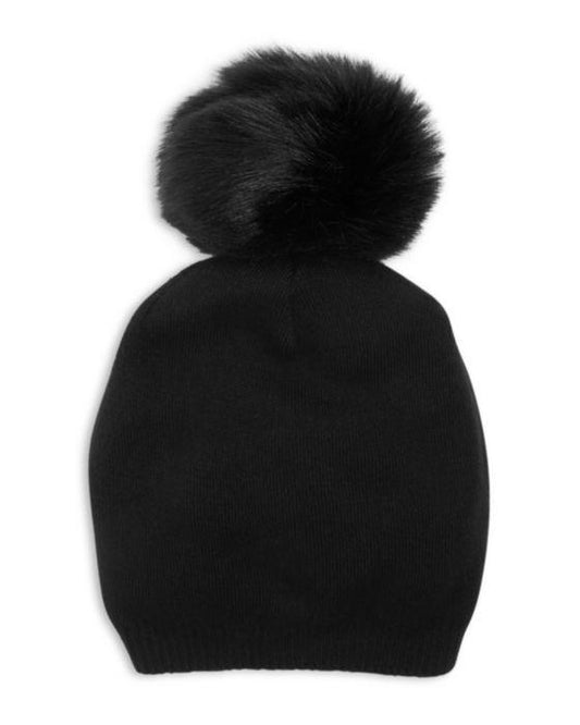 CLASSY CASHMERE DETACHABLE FAUX FUR POM