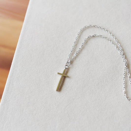 SILVER CROSS NECKLACE