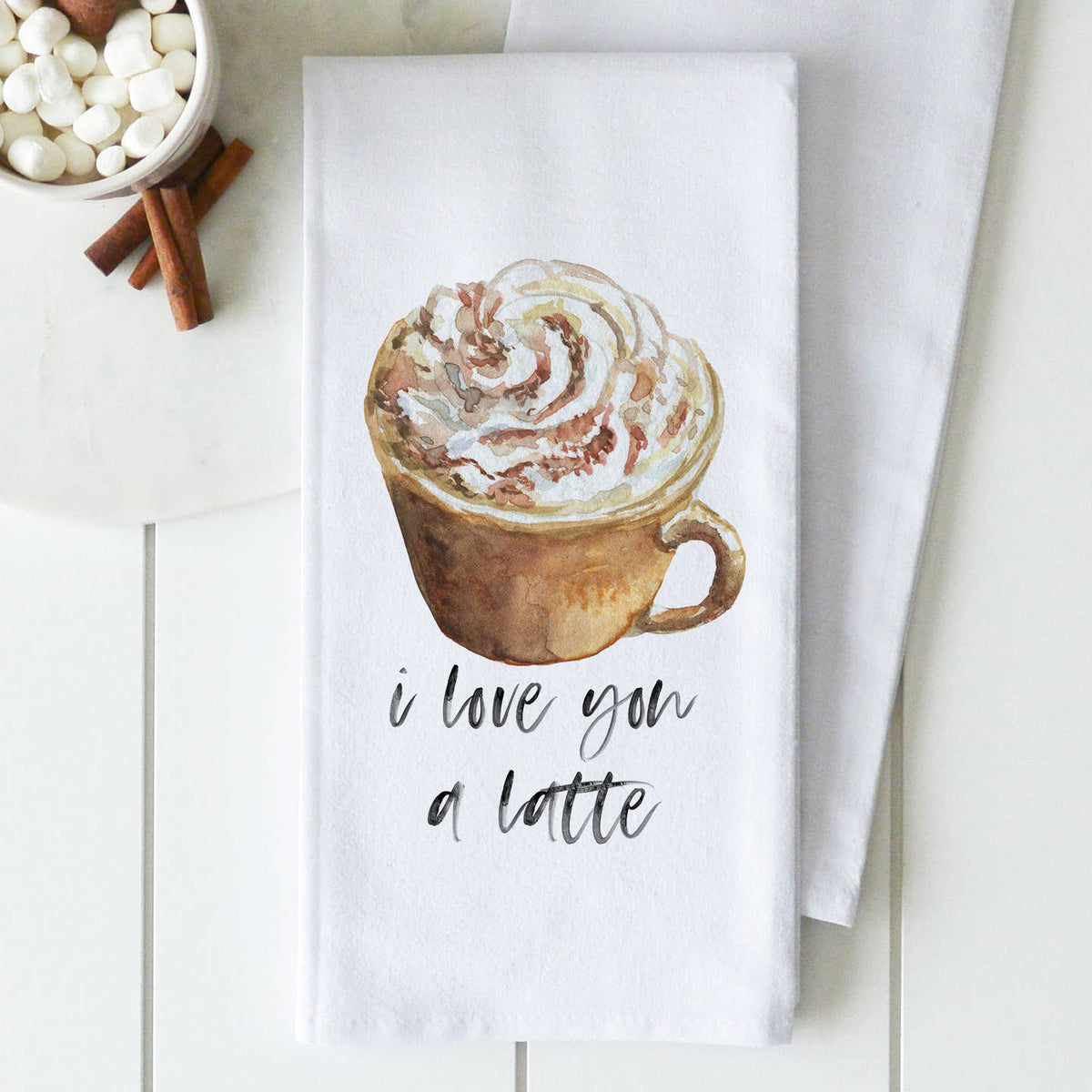 A LATTE TEA TOWEL