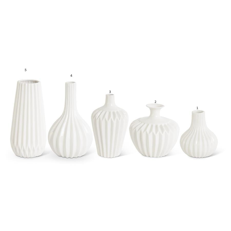 PORCELAIN ACCORDION VASES