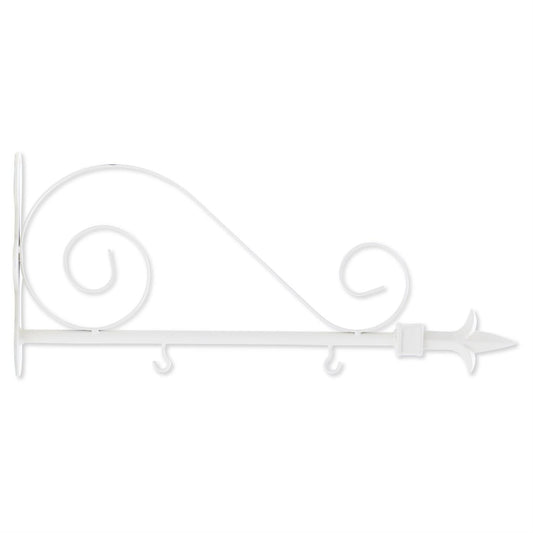WHITE METAL SCROLL ARROW HOLDER
