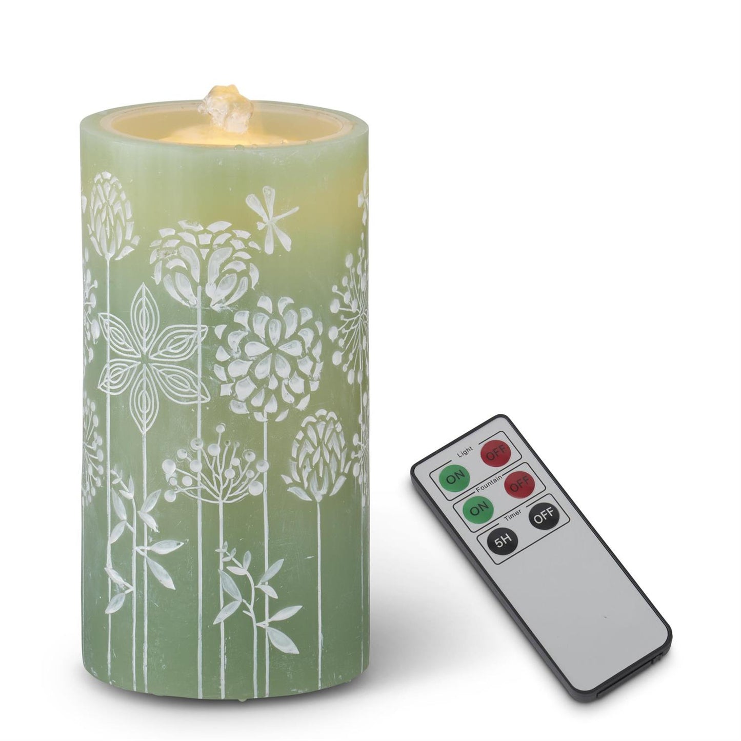 GREEN FLOWER LED WATER CANDLE