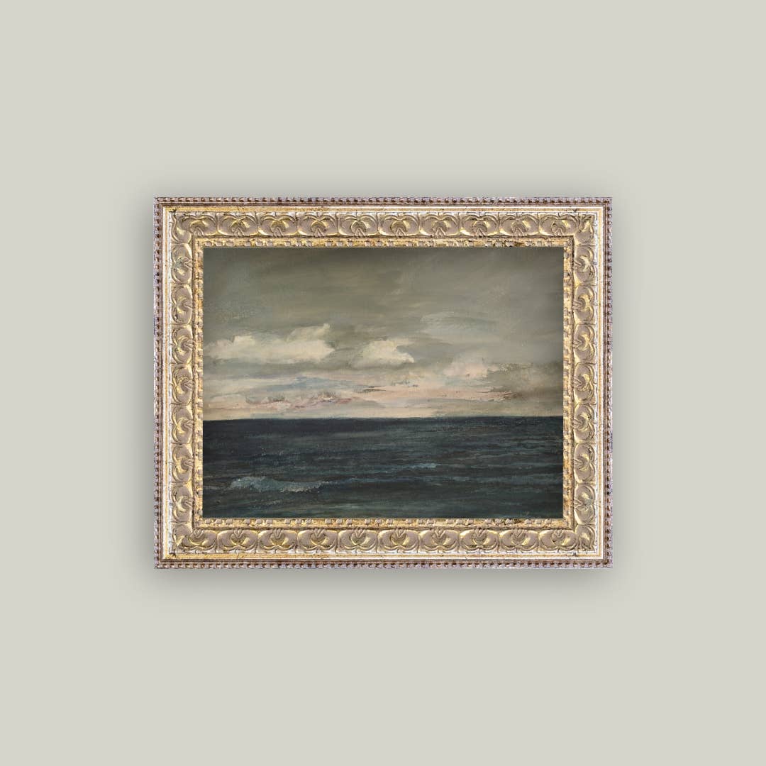 OCEAN VIEW FRAMED ANTIQUE ART