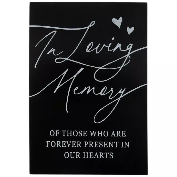 IN LOVING MEMORY WOOD SIGN