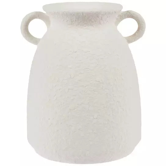 TEXTURED WHITE VASE