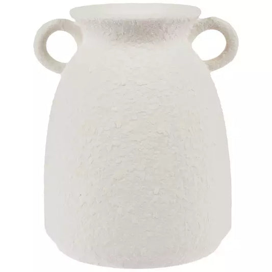 TEXTURED WHITE VASE
