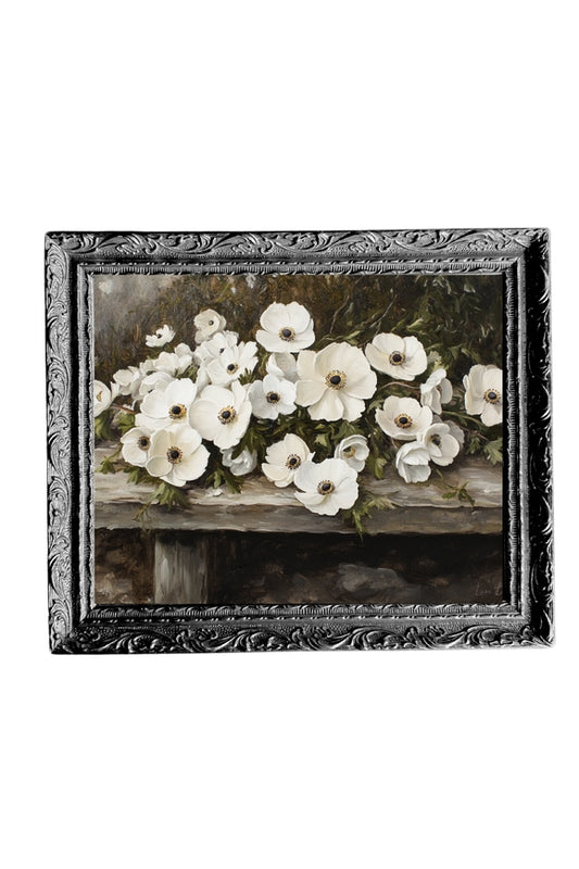 RUSTIC WHITE FLOWER ART