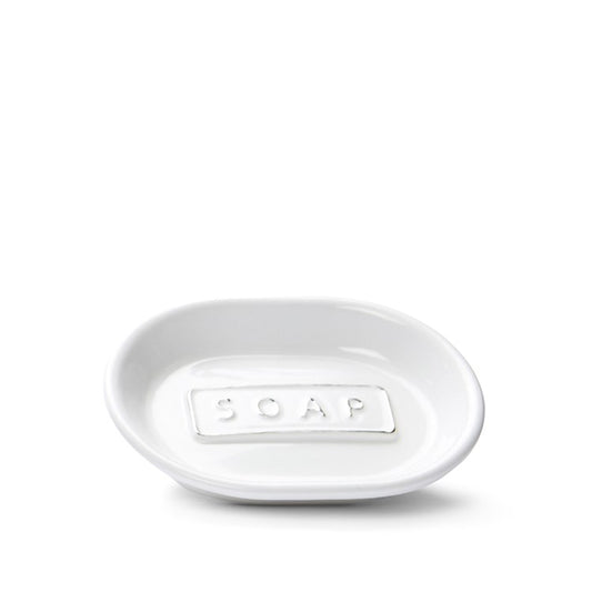 WHITE CERAMIC SOAP DISH