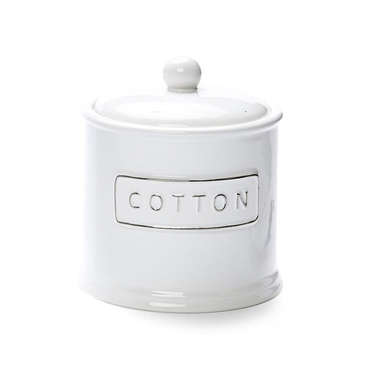 WHITE CERAMIC CANISTER