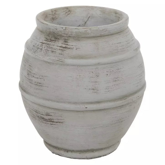 DISTRESSED CEMENT VASE